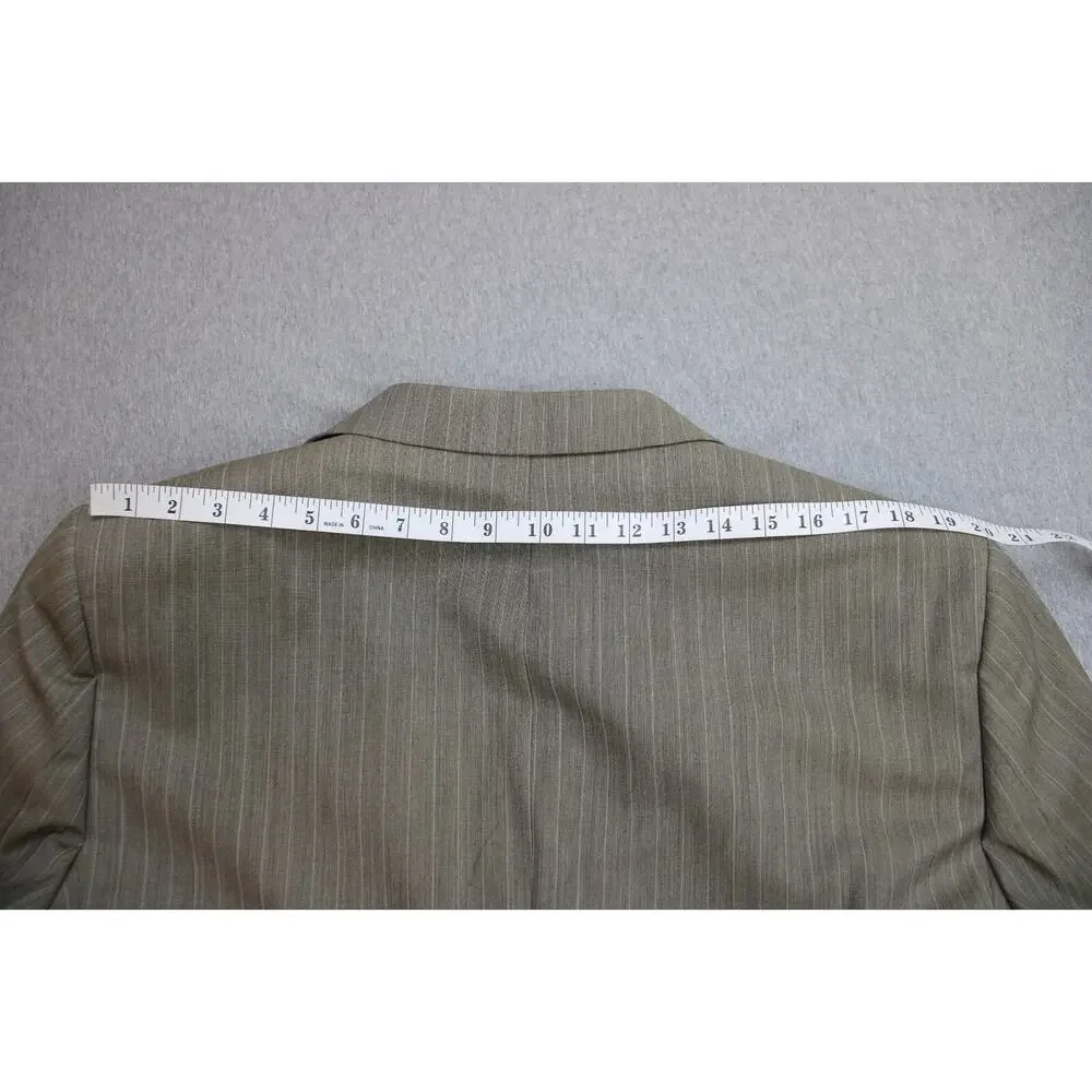 Stafford Blazer Mens 44R Pinstriped 100% Wool 2-Button Lined Single Breasted NWT